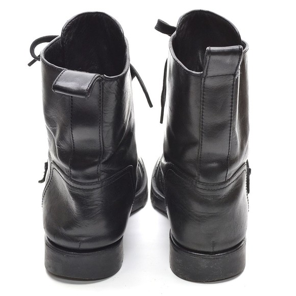 Alexander Wang Daria Black Buckle Combat Boots 37 / 7 - Picture 5 of 8
